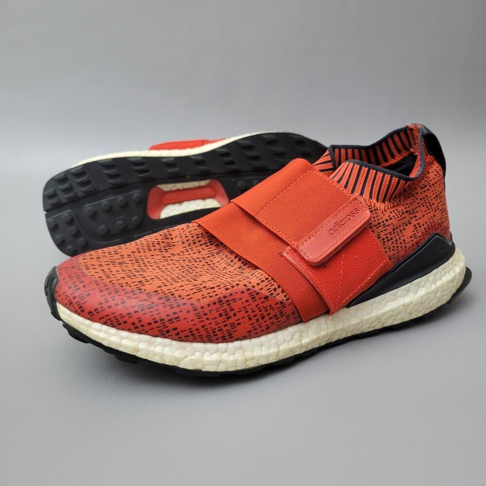 Adidas Crossknit Boost 2.0 Shoes Mens Size 9 Red Spikeless Golf Shoes Sneakers